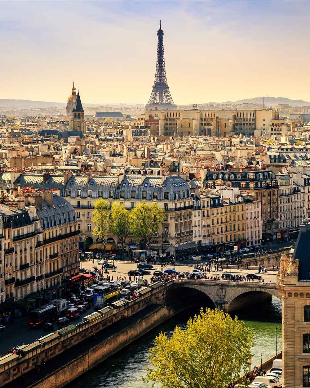 The Eiffel Tower in Paris.