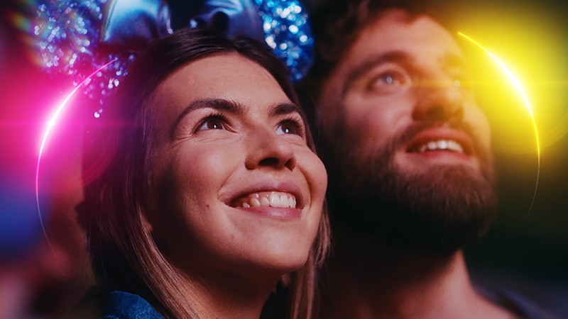 Couple smiling