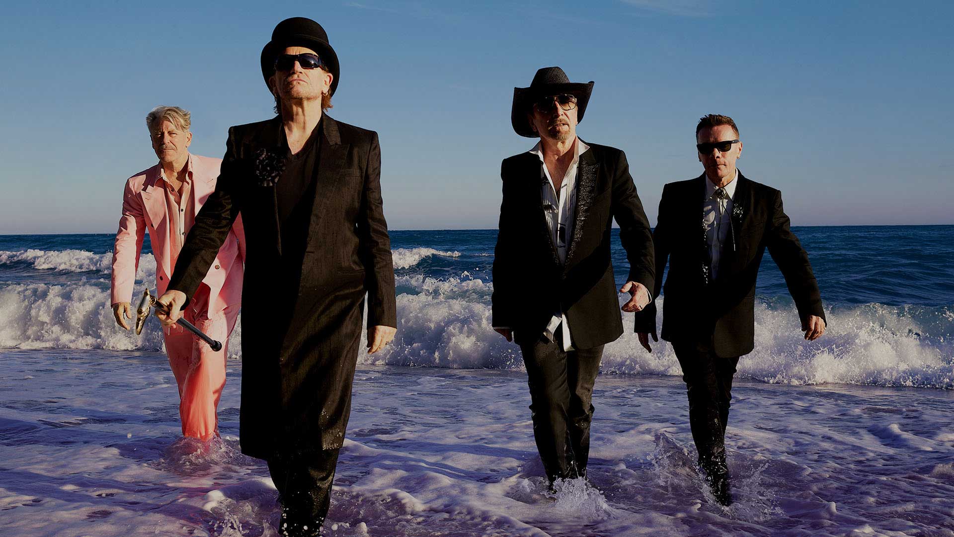 U2 Band members: Bono, The Edge, Adam Clayton and Larry Mullen Jr.